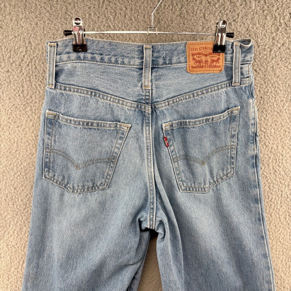 Levi’s 94 Baggy Jeans Size 26 Light Wash Distressed Straight Leg - Picture 14 of 15